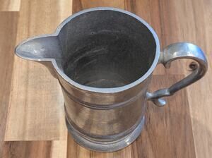 Vintage Wilton Armetale Pewter Creamer Pitcher Scroll Handle RWP USA Metal 6"